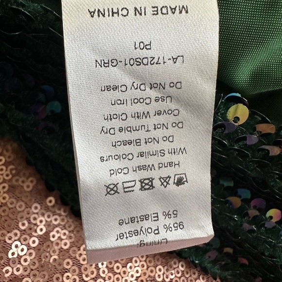 Lavish Alice mermaid Sequin One Shoulder Ruffle front Cocktail Dress Sz 2, Trend - Picture 10 of 12